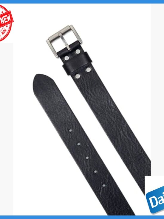 1.5 Inch Studded Leather Belt with Roller Buckle, Adjustable Sizing main image 5